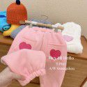 Girls' casual pants autumn and winter new children's love sports loose pants fashion baby fashionable versatile pants 