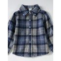 Boys' plaid shirt outerwear knitted T-shirt corduroy pants 3-piece set for children 