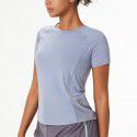 Nude Sports Top Women's Back Loose Fit Top Running T-shirt