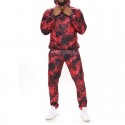 New Men's Casual Sports Set Digital Printing Sweater Hooded Pants Two Piece Set for Men 