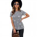 Shi Ying Short Sleeve T-shirt for Women Summer New Stripe Pattern Cross border Women's Loose Round Neck Top for Women