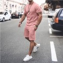 Short sleeved shorts two-piece sports casual men's suit in stock 