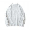 Autumn long-sleeved white cotton t-shirt women's all-cotton solid color basic round neck bottom shirt 