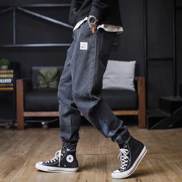 Men's Jeans Spring New Workwear Loose Leggings Harlan Versatile Fat Casual Pants Leggings 