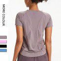 Nude Sports Top Women's Back Loose Fit Top Running T-shirt