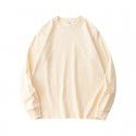 Autumn long-sleeved white cotton t-shirt women's all-cotton solid color basic round neck bottom shirt 