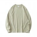 Autumn long-sleeved white cotton t-shirt women's all-cotton solid color basic round neck bottom shirt 