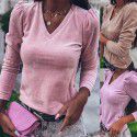 Black Women's Autumn and Winter New Loose Bottom Top Long Sleeve T-shirt Women