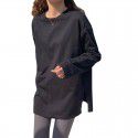 Solid Split Long Sleeve T-shirt Women's Spring New Korean Loose Casual Top Bottom