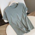 Cotton and linen T-shirt for women, new summer thin short sleeved blouse for women, transparent and loose fitting sunscreen inner layer bottom top