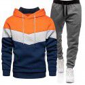 Hip Hop Sweater Set Men's Fashion Three Contrast Hoodie Sweatshirt 