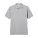 Japanese heavy cotton polo T-shirt Paul shirt Loose business men's polo shirt Men's work clothes 