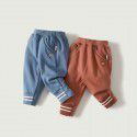 Boys' flannelette pants Winter new style men's and women's children's pants Plush thermal insulation Leisure sports thick leggings Long pants 