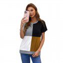 Shi Ying Short Sleeve T-shirt for Women Summer New Stripe Pattern Cross border Women's Loose Round Neck Top for Women