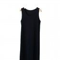 Lazy Tank Top Dress Women's New Solid Loose Straight Sleeve Long Dress