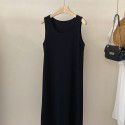 Lazy Tank Top Dress Women's New Solid Loose Straight Sleeve Long Dress