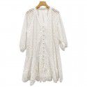 New Spring/Summer White Embroidered Dress with French Minority Design Sense for Women