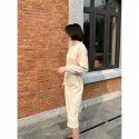 Early Autumn New Air Layer Waist Fold Sweatshirt Style Dress Half Warm Slim Light Display Skirt