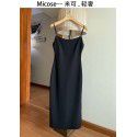 French Little Fragrance Kendou Star Same Style Strap Dress Spring/Summer New Side Split Inside Long Dress Trend