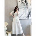 French dress, new women's summer design sense, niche slim fit, slim and long skirt