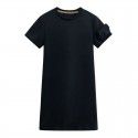 Black Dress Women's Summer New High end Casual Loose Straight Round Neck Short Sleeve T-shirt Skirt