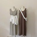 Lazy Tank Top Dress Women's New Solid Loose Straight Sleeve Long Dress