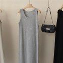 Lazy Tank Top Dress Women's New Solid Loose Straight Sleeve Long Dress