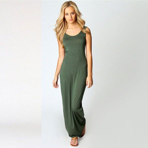 Elegant Sexy Tank Top Long Dress Fashion Dress 