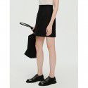 A-line Halfskirt Short Skirt High Waist Slim Cover Crotch OL Commuter Wrap Hip Versatile Halfskirt Female 