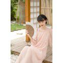 Loose fitting long skirt, women's improved version, light national style, autumn new long skirt, fairy style dress