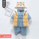 Newborn winter split suit for infants and young children in autumn and winter, extra thick warm cotton jacket and jacket