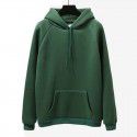 Autumn and Winter New Loose Top Korean Solid Color Plush Thickened Hooded Sweater Women 