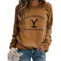 Autumn and Winter New Print Casual Loose Pullover Long Sleeve Women's Top Sweater Women's