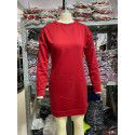 European and American winter new casual round-neck solid color medium length sweater dress for women 