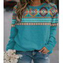 New Women's Vintage Western Ethnic Geometric Printing Women's Sweater