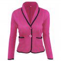 Solid casual and versatile colors show thin European and American small suit temperament coat for women in autumn and winter 