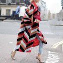 Autumn style flared sleeve jacket printed loose windbreaker for women