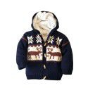 Autumn and Winter New Christmas Elk Hooded Plush Children's Sweater Coat Children's Sweater