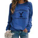 Autumn and Winter New Print Casual Loose Pullover Long Sleeve Women's Top Sweater Women's