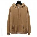 Autumn and Winter New Loose Top Korean Solid Color Plush Thickened Hooded Sweater Women 