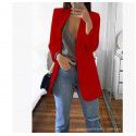 Fashion Polo Neck Slim Fit Cardigan Temperament Suit Coat Women