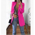 Fashion Polo Neck Slim Fit Cardigan Temperament Suit Coat Women