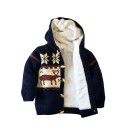 Autumn and Winter New Christmas Elk Hooded Plush Children's Sweater Coat Children's Sweater