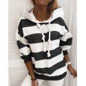 Hot sale autumn thick stripe women's thin sweater women's top 