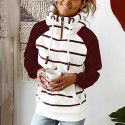 Printed Hooded Drawstring Sweater Loose Pullover Casual Sweater Women 