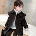 Girls' coat with cotton and thickened woolen top, autumn and winter clothing, small fragrant coat, baby cape, doll collar