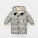 Children's cotton-padded clothes, medium and long thick baby cotton-padded jacket, autumn and winter Korean version coat, boys and girls' down cotton-padded clothes 