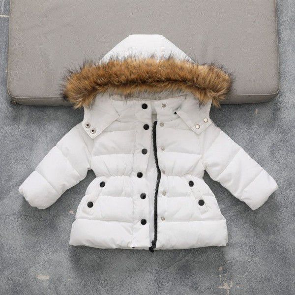 Children's cotton clothing winter cross border children's cotton clothing wholesale foreign trade wool collar small and medium-sized children's thickened coat hand cotton cotton clothing 