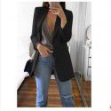 Fashion Polo Neck Slim Fit Cardigan Temperament Suit Coat Women