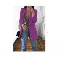 Fashion Polo Neck Slim Fit Cardigan Temperament Suit Coat Women